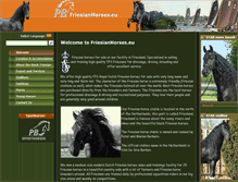 Tablet Screenshot of friesianhorses.eu